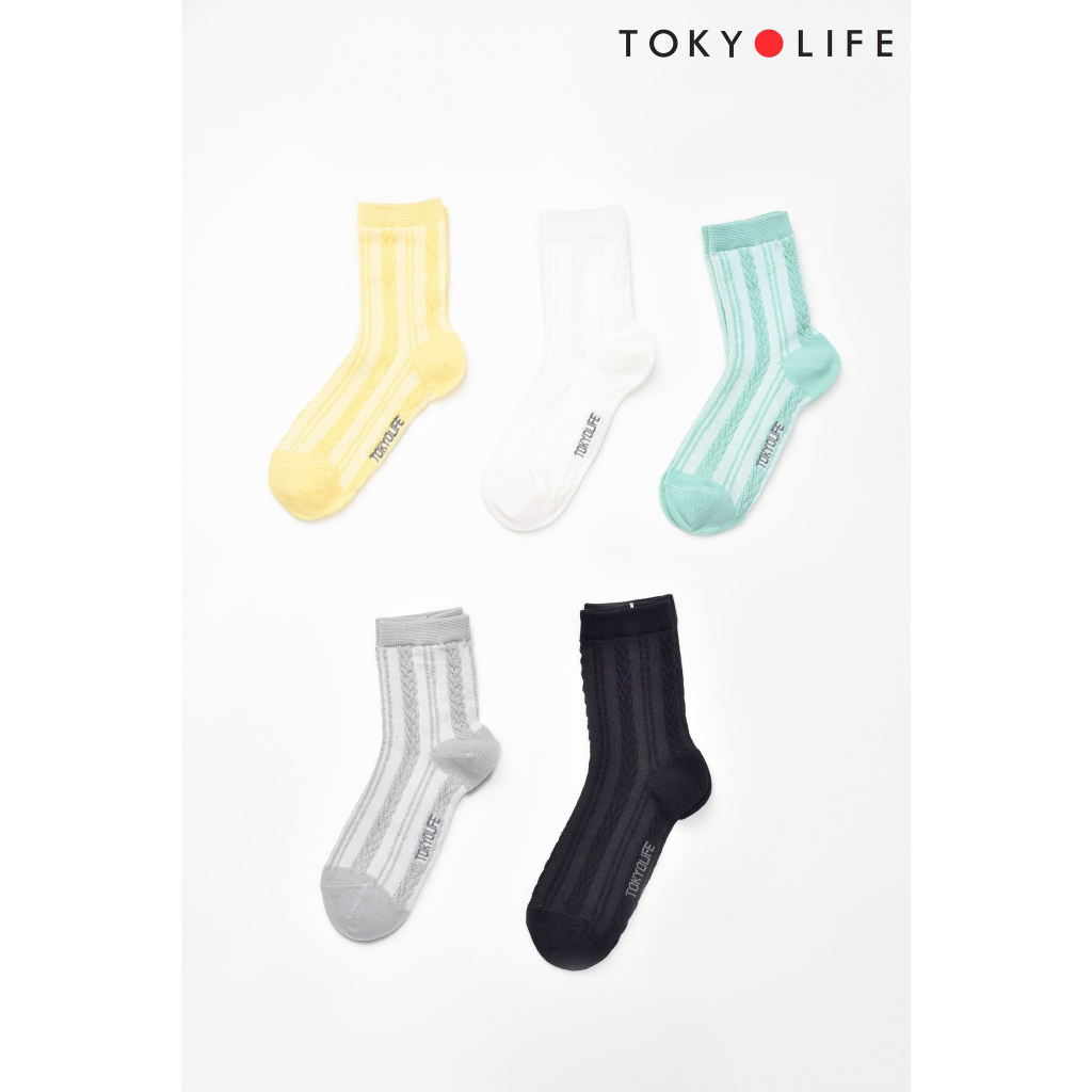 Tất chân TRẺ EM cổ cao Pack 5 TOKYOLIFE C9SOK406L( GIAO MÀU VÀ HỌA TIẾT NGẪU NHIÊN )