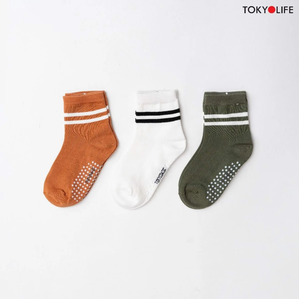 Tất chân TRẺ EM cổ trung Pack 5/Pack 3 TOKYOLIFE C9SOK403L( GIAO MÀU VÀ HỌA TIẾT NGẪU NHIÊN )