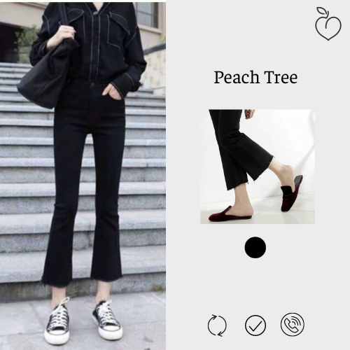 Quần Loe Bò Giấy Peach Tree Trẻ Trung Năng Động Thoải Mái Tôn Dáng | BigBuy360 - bigbuy360.vn