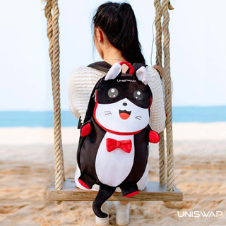 Balo Mèo Vải Nhung Mềm Mịn đi học, đi chơi, dạo phố siêu cute, balo vải nhung 2 lớp chống nước, nhiều màu