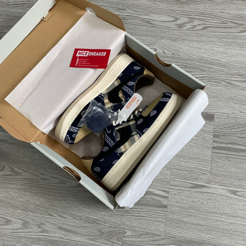Giày Air Force 1 x Dunk Travis Scott Nâu,  thổ cẩm mới nhất 2023 - NICE SNEAKER | Chất lượng siêu cấp.