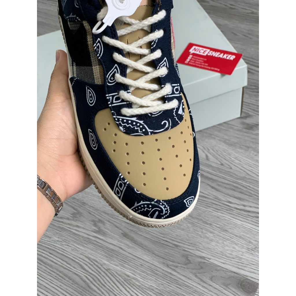 Giày Air Force 1 x Dunk Travis Scott Nâu,  thổ cẩm mới nhất 2023 - NICE SNEAKER | Chất lượng siêu cấp.