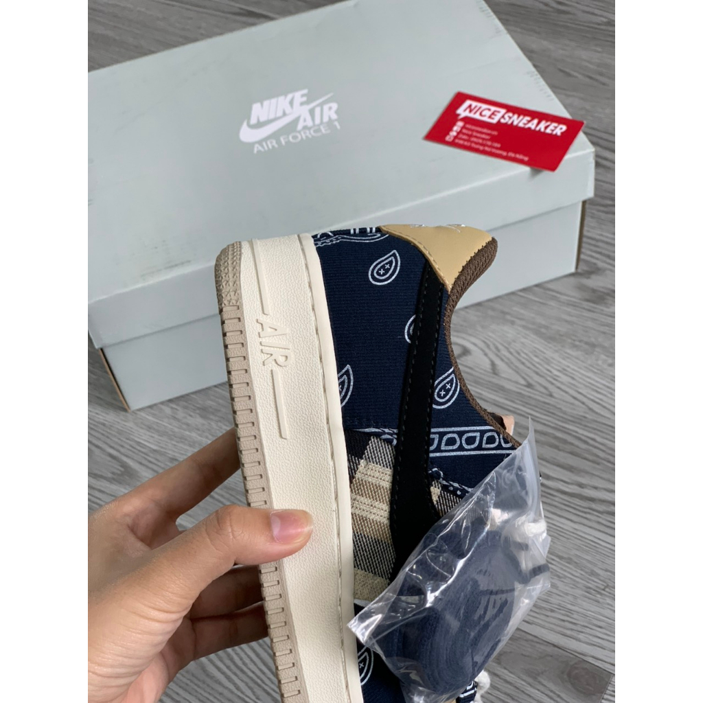 Giày Air Force 1 x Dunk Travis Scott Nâu,  thổ cẩm mới nhất 2023 - NICE SNEAKER | Chất lượng siêu cấp.