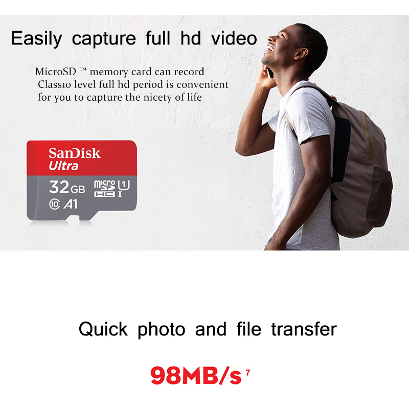 Thẻ Nhớ Sandisk Chính Hãng 32GB/64GB/128GB thẻ sd tốc độ cao SDHC dùng điện thoại máy ảnh điện thoại Wifi Camera 120MB/S | BigBuy360 - bigbuy360.vn