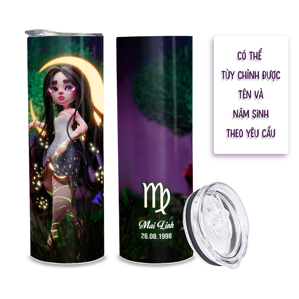 Bình Nước Giữ Nhiệt Hình Cung Hoàng Đạo In Tên Và Ngày Tháng Năm Sinh - Ly Giữ Nhiệt Hình Cung Hoàng Đạo - Cốc Giữ Nhiệt