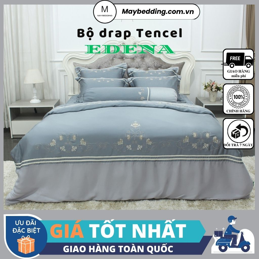Bộ ga ( drap ) Tencel EDENA Mẫu 785 - Chính Hãng , Cao Cấp