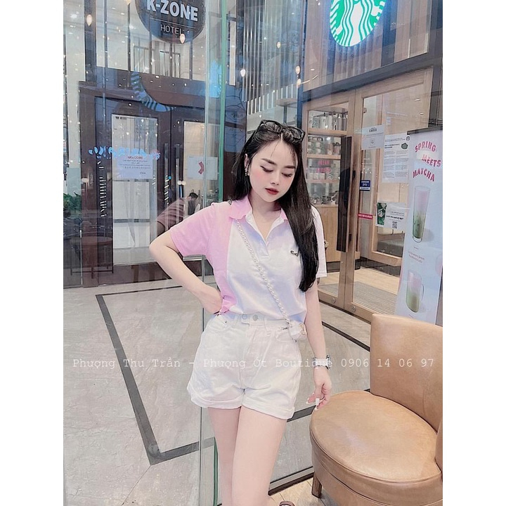 Áo Polo Nữ Cộc Tay Chất Vải Poly siêu mịn mát thiết kế kiểu dáng trẻ trung basic dễ phối đồ A14 | BigBuy360 - bigbuy360.vn