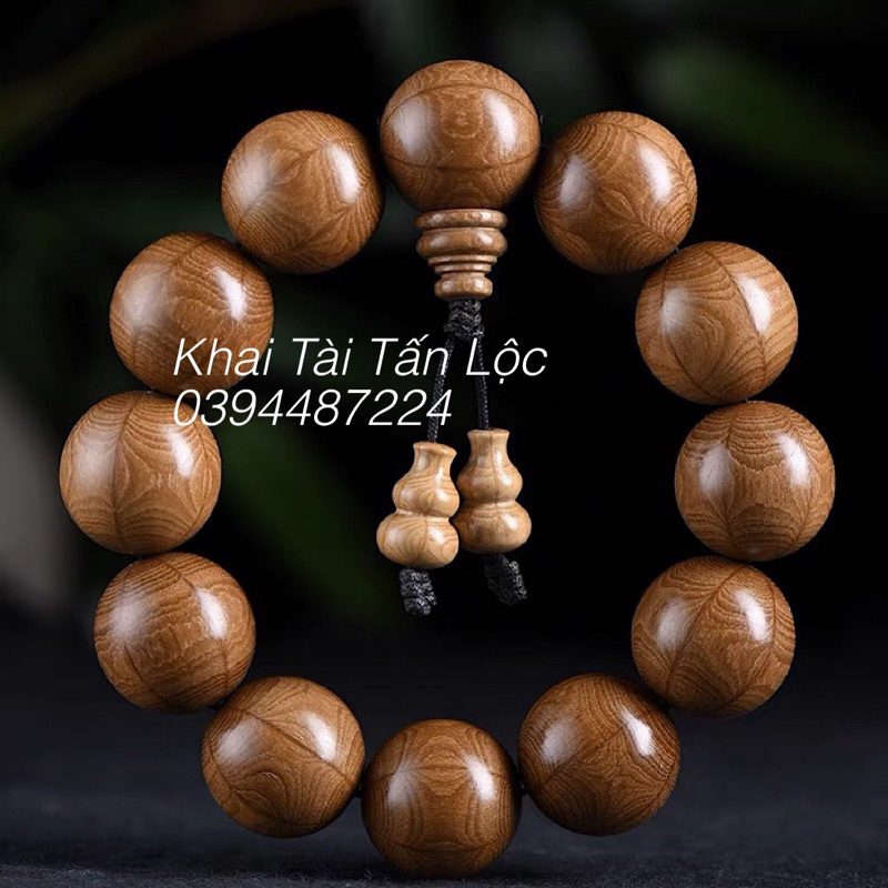 Vòng tay chuỗi gỗ lục đạo mộc liên hoa 20ly tặng hộp đựng