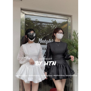 ĐẦM THẮT DÂY EO, đầm tay dài