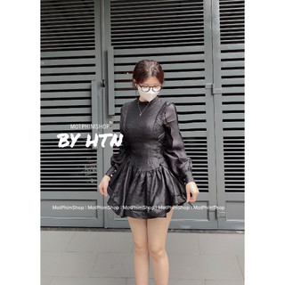 ĐẦM THẮT DÂY EO, đầm tay dài