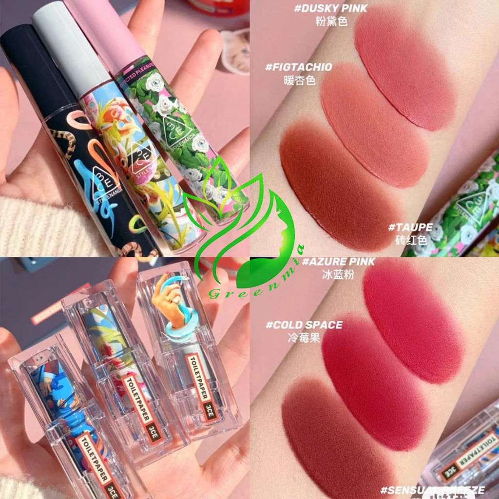 Son 3CE Toilet Paper Cold Space Son Thỏi Đỏ Cherry Siêu Mịn Tôn Da Vô Cùng Quyến Rũ