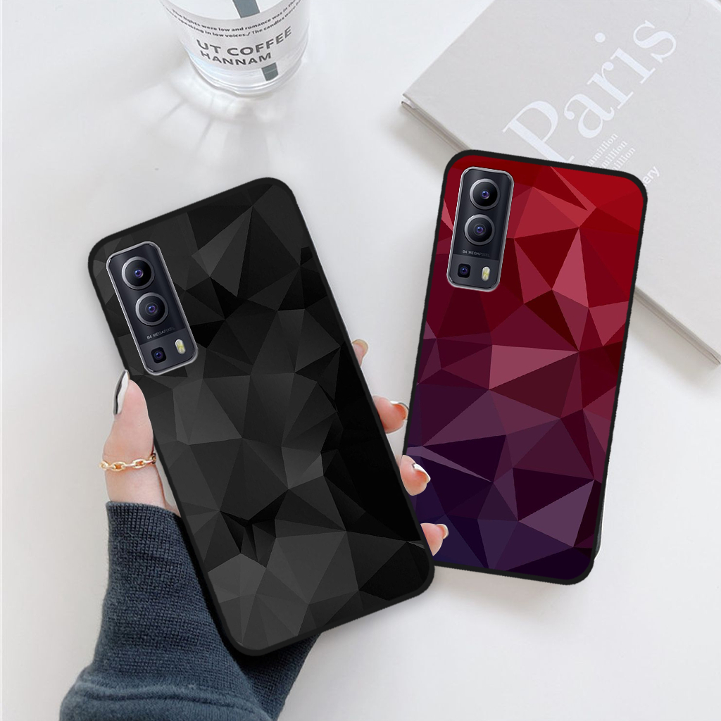 Ốp lưng Vivo Y72 5G / Y72 đường kẻ kim cương màu sắc, ốp thời trang viền dẻo