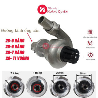 Đầu bơm nước gắn máy cắt cỏ, đầu bơm cắt cỏ 26-28mm 9 khía , ti vuông