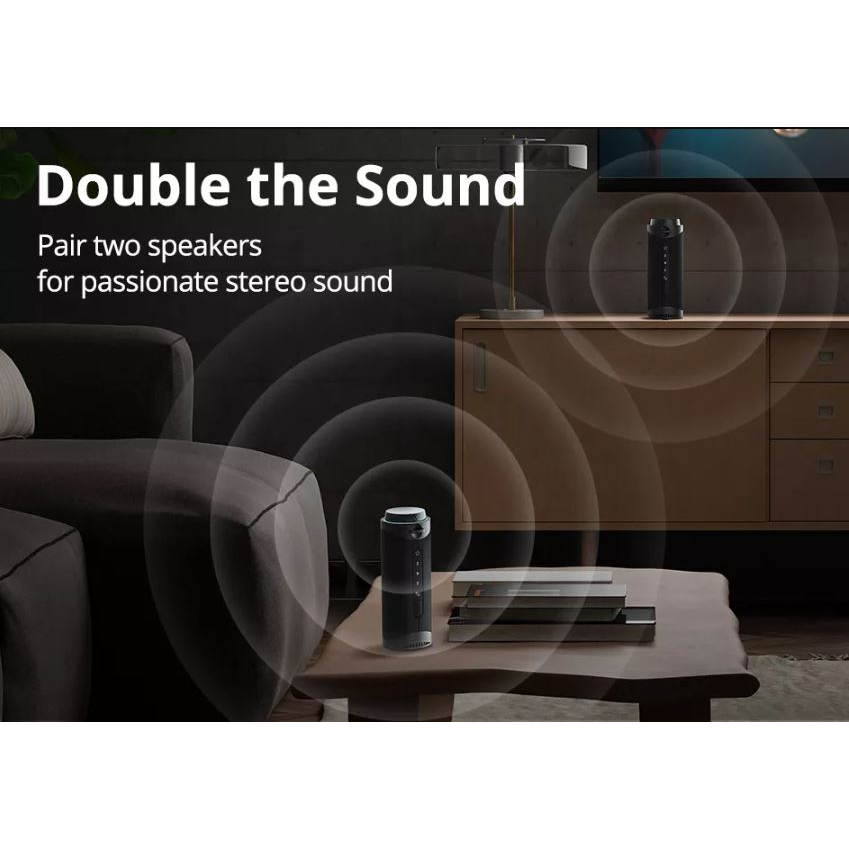 Loa Bluetooth Tronsmart T7 Công suất 30W, Chống nước IPX7, Âm thanh siêu trầm, Nghe nhạc 12 giờ, hàng chính hãng