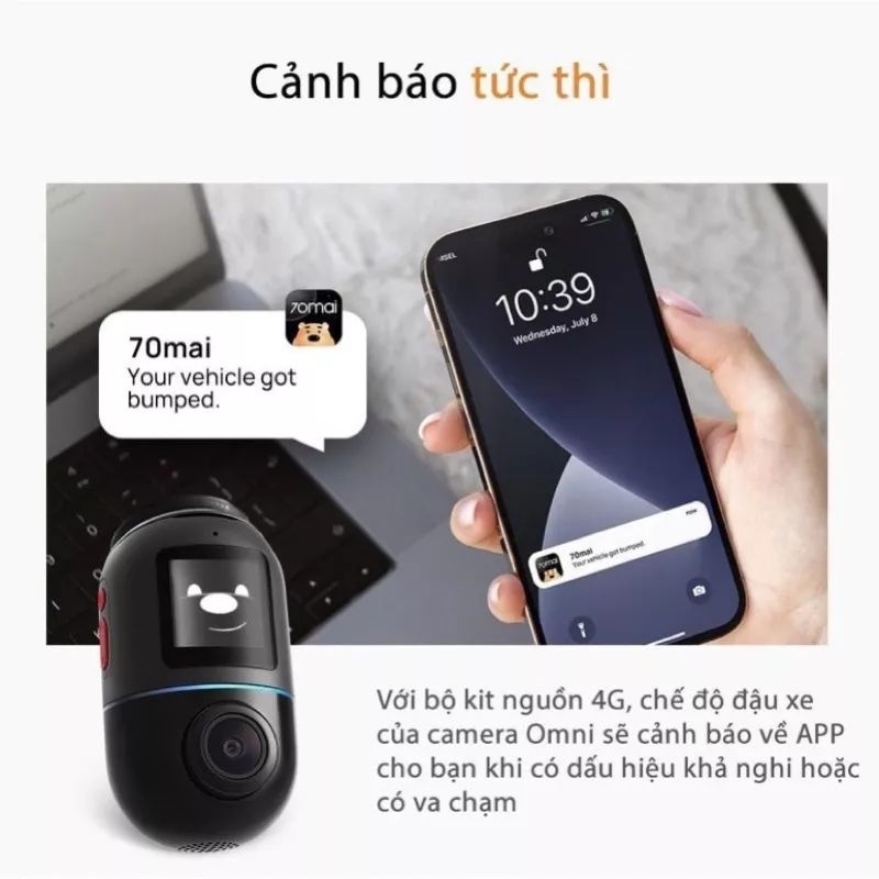 70Mail Omni X200_Cam Hành Trình Xoay 360 Độ,Xem Trực Tuyến Từ Xa,Đảm Bảo Mọi Góc Nhìn