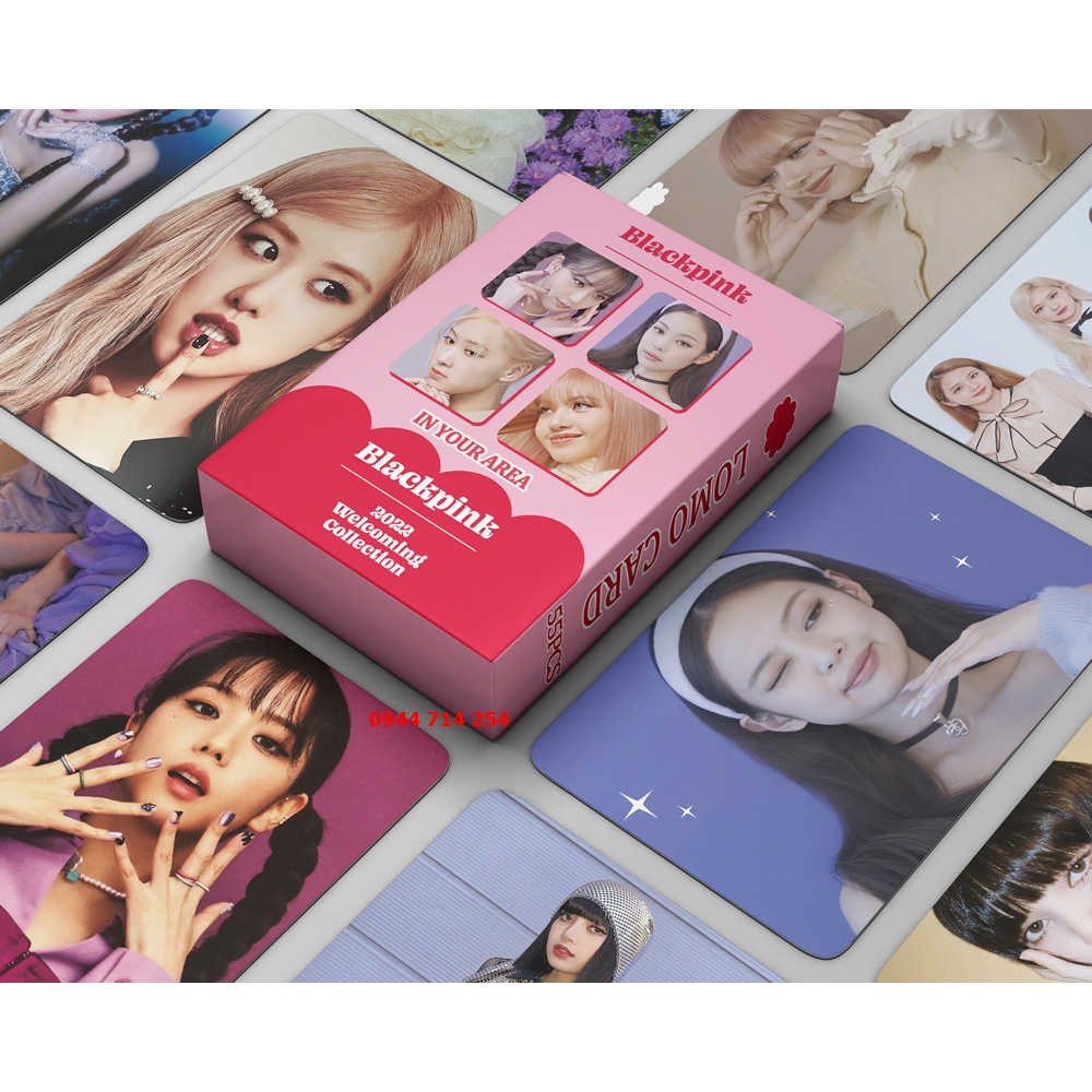 Hộp 55 Lomo Card Bo Góc Blackpink In Your Area Welcoming Collection 2022