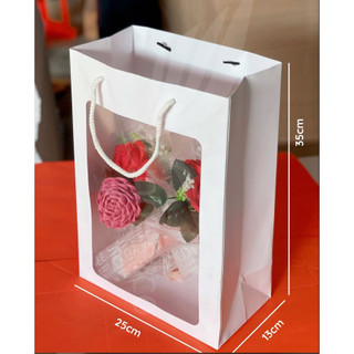 Combo 100 Túi giấy IT09 Mặt kính đựng bó hoa và quà tặng