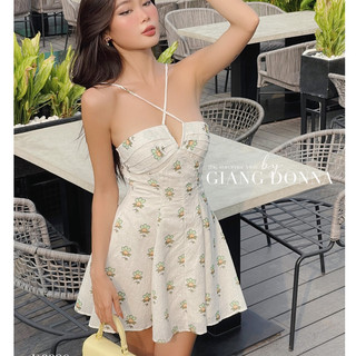 Váy Hoa Nhí Xòe cổ yếm xinh xắn