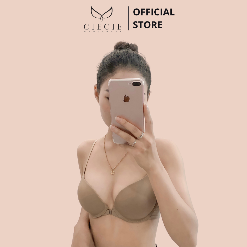Áo lót có gọng CieCie Underwear dáng trơn cài trước gom ngực AL7275