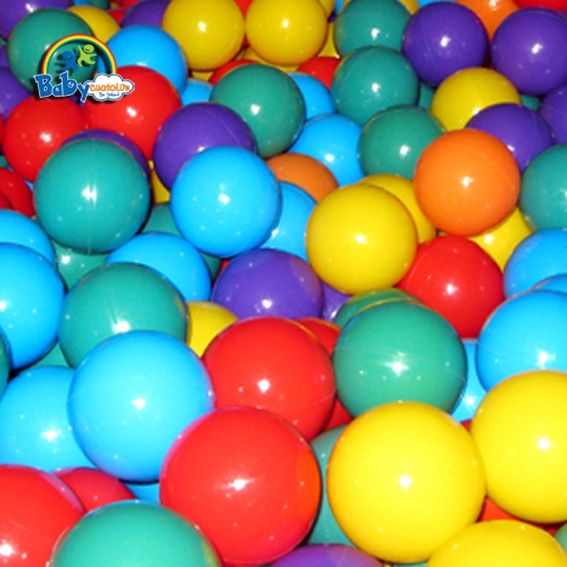 Bóng Nhựa Nhiều Màu Sắc ngẫu nhiên cho Bé Vui Chơi Chất Liệu nhựa HDPE căng bóng không mùi an toàn cho bé