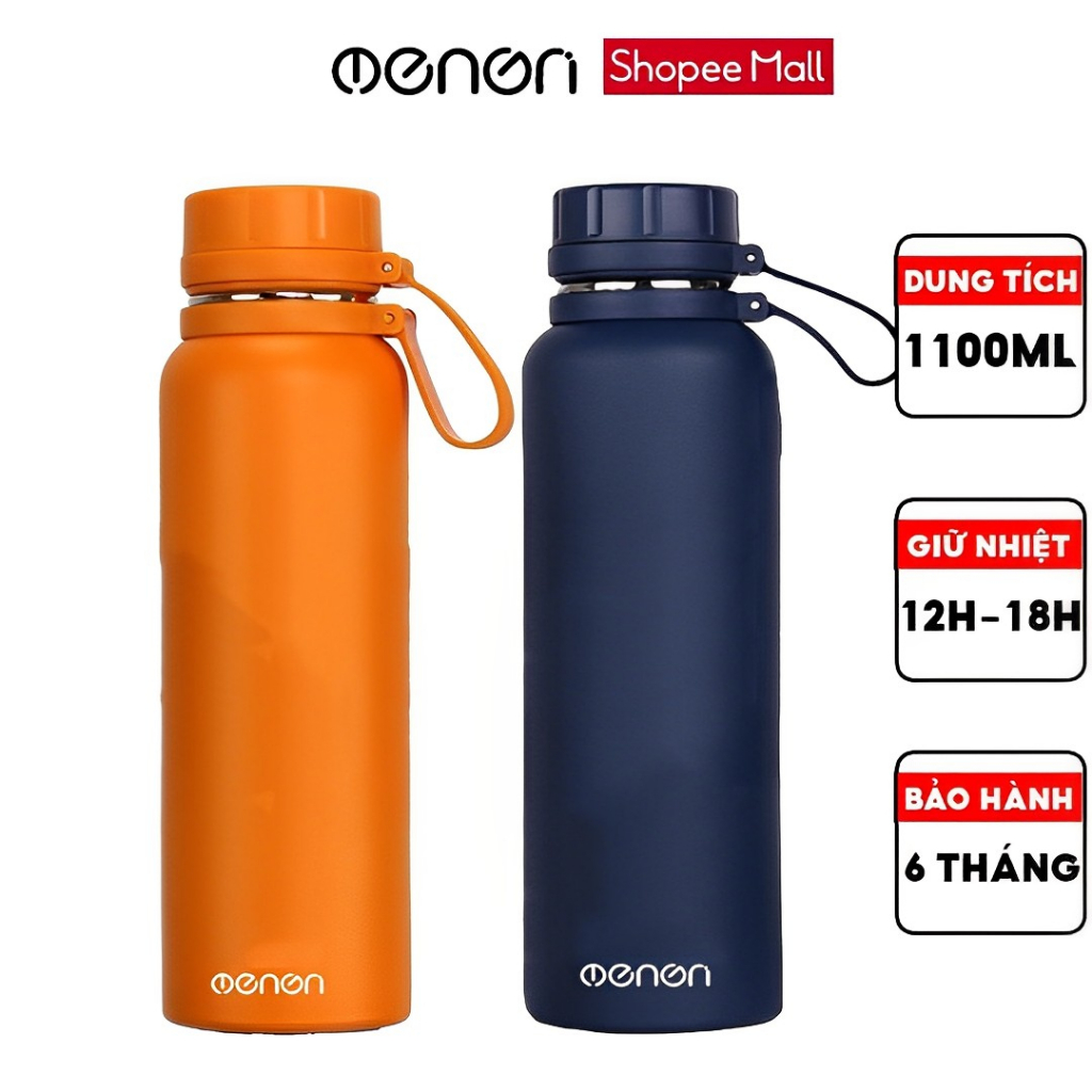 Bình Giữ Nhiệt OENON 1100ml Chất liệu INOX SUS304 Giữ Nhiệt 18h có dây treo tiện lợi