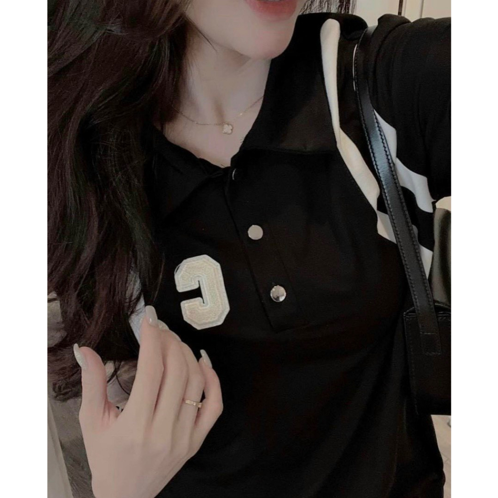 Váy chữ C phối viền cho nữ,váy polo cộc tay cho nữ đi làm đi chơi mã 132