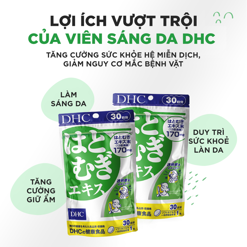 Viên uống sáng da DHC Nhật Bản Adlay Extract