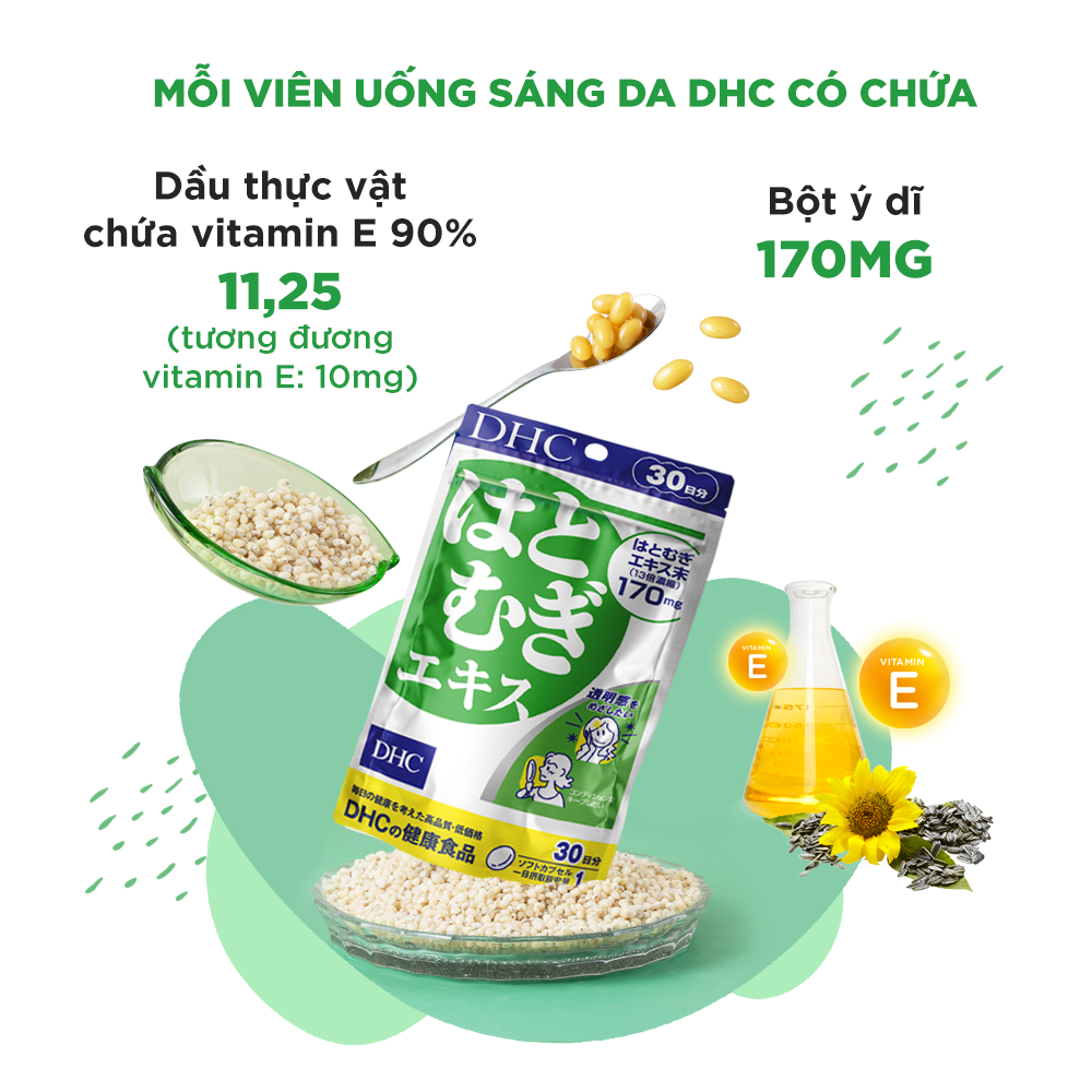 Viên uống sáng da DHC Nhật Bản Adlay Extract