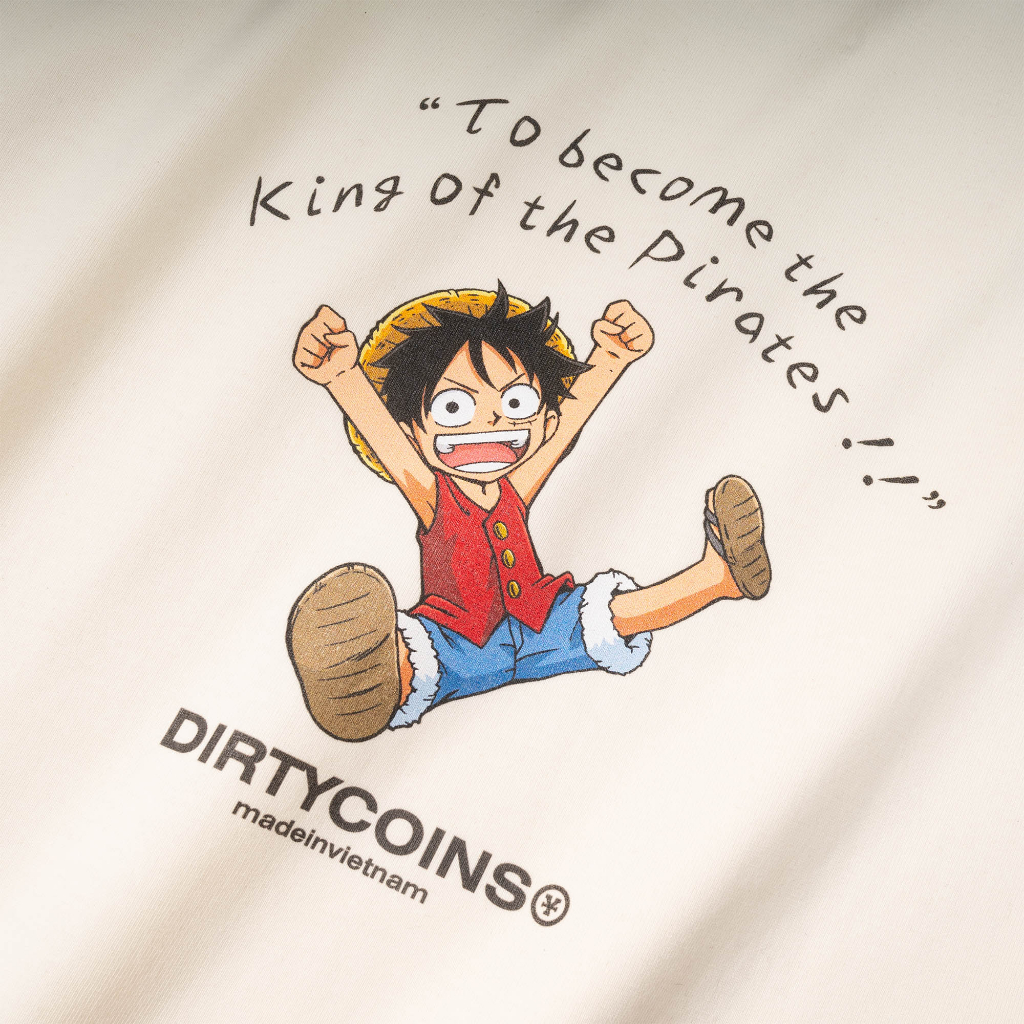 [Mã FADEP0610 giảm 10K đơn 99K] Áo thun DirtyCoins x One Piece Luffy Dream T-shirt