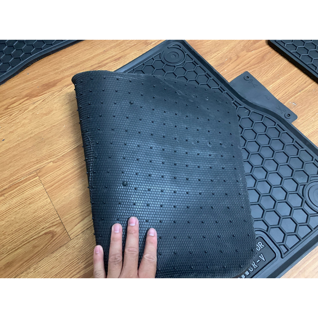 Thảm lót sàn xe Honda CRV 2018- 2022, 2023 - Cao su đúc không mùi, mẫu tổ ong NISSIN dễ dàng lau rửa