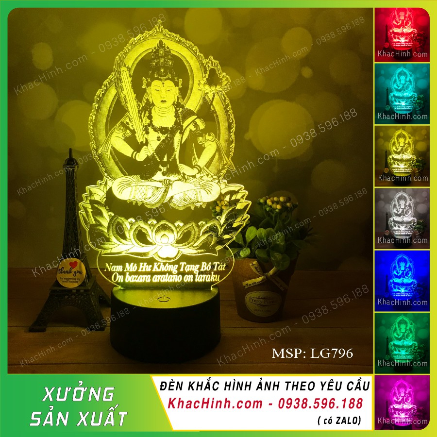 Đèn thờ Hư Không Tạng Bồ Tát có remote 16 màu msp L0796 -7g nhận làm theo mẫu yêu cầu