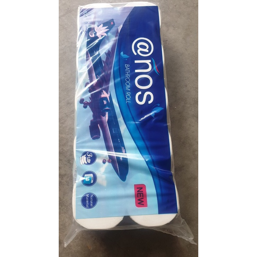 GIẤY VỆ SINH CAO CẤP @NOS XANH KHÔNG LÕI 10 CUỘN PHƯƠNG NAM