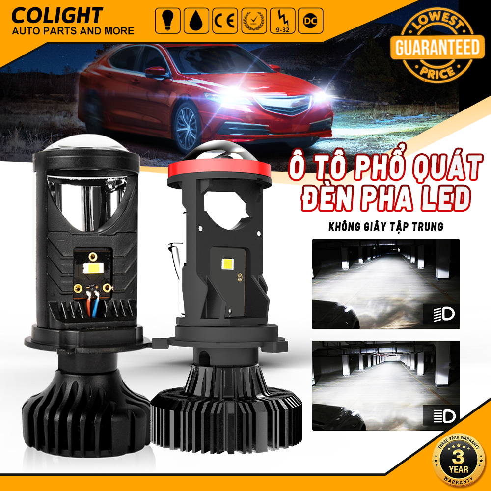 CO LIGHT Đèn Pha Led Bi Cầu Mini H4 Y6D Nâng Cấp Lên T5 Cắt Sáng Chống Chói H4 Y7S Ô Tô Xe Máy
