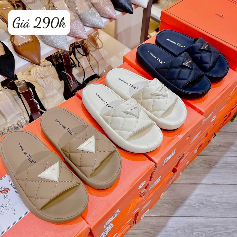 Dép Quai Ngang Nữ Prada (Bảo hành 12 tháng) (THẾ GIỚI GIÀY CM)
