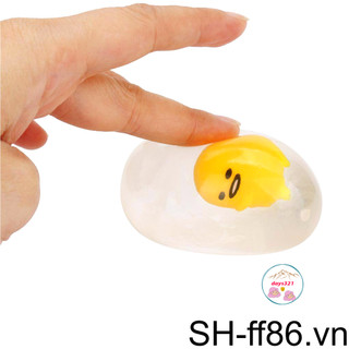 Đồ Chơi Bóp Giảm Căng Thẳng Hình Quả Trứng Lười Biếng Trong Suốt Gudetama squishy