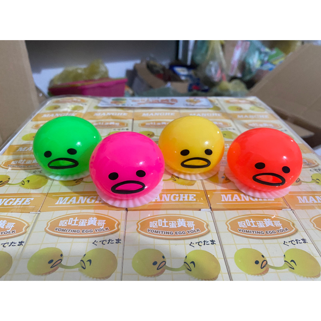 Trứng Biến Thái Hút Nhả Slime Ngộ Nghĩnh Chơi Vui Xả Stress Hiệu Quả Gudetama Squishy Mochi