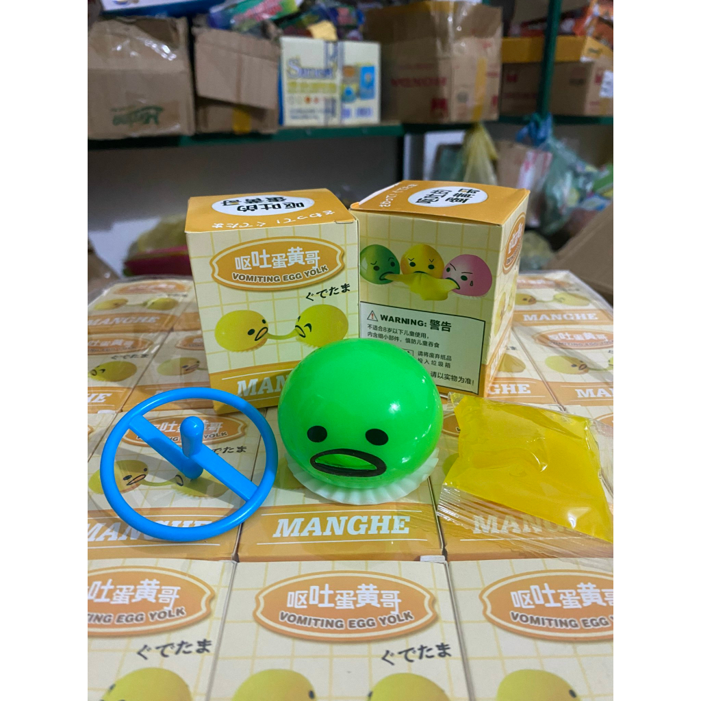 Trứng Biến Thái Hút Nhả Slime Ngộ Nghĩnh Chơi Vui Xả Stress Hiệu Quả Gudetama Squishy Mochi