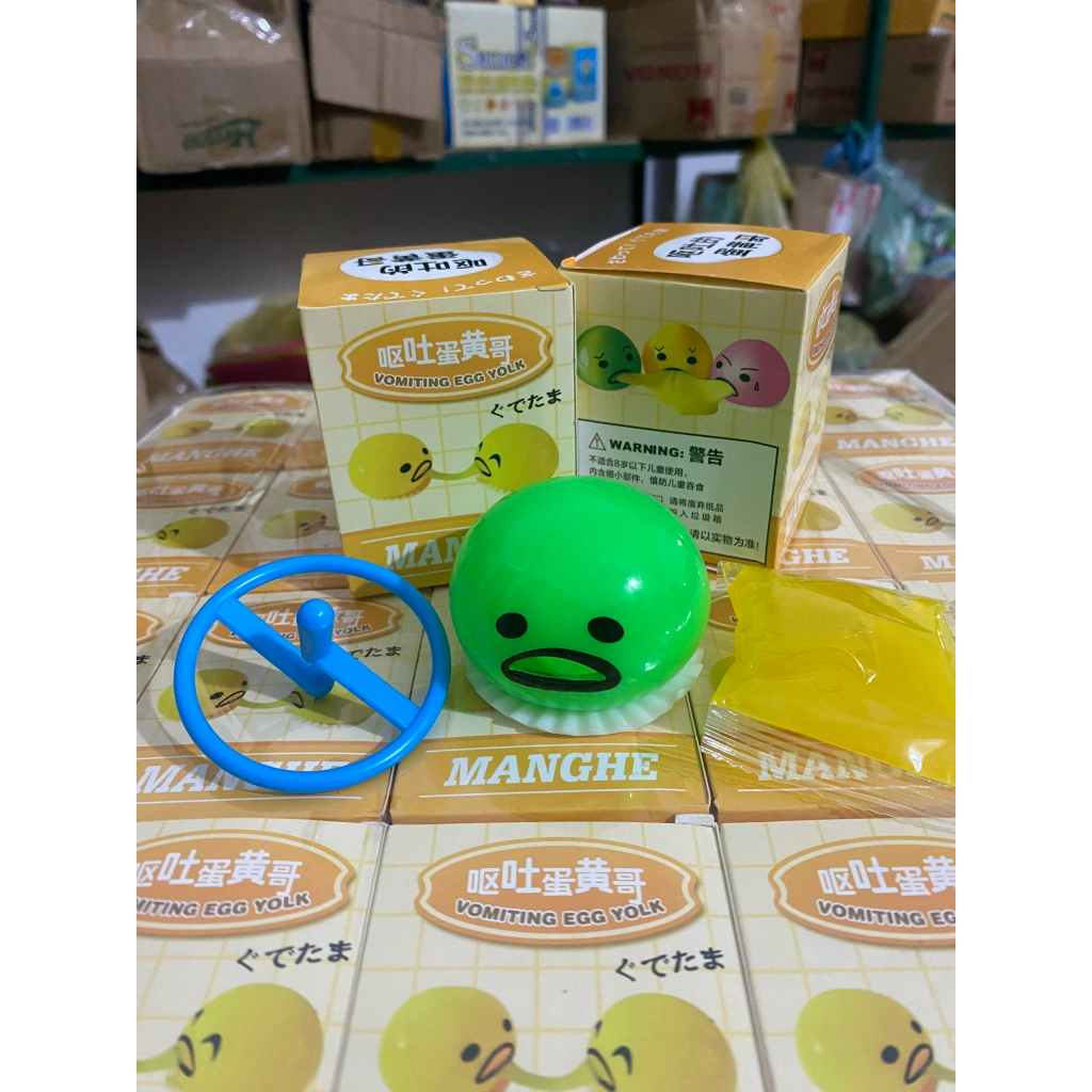 Trứng Biến Thái Hút Nhả Slime Ngộ Nghĩnh Chơi Vui Xả Stress Hiệu Quả Gudetama Squishy Mochi