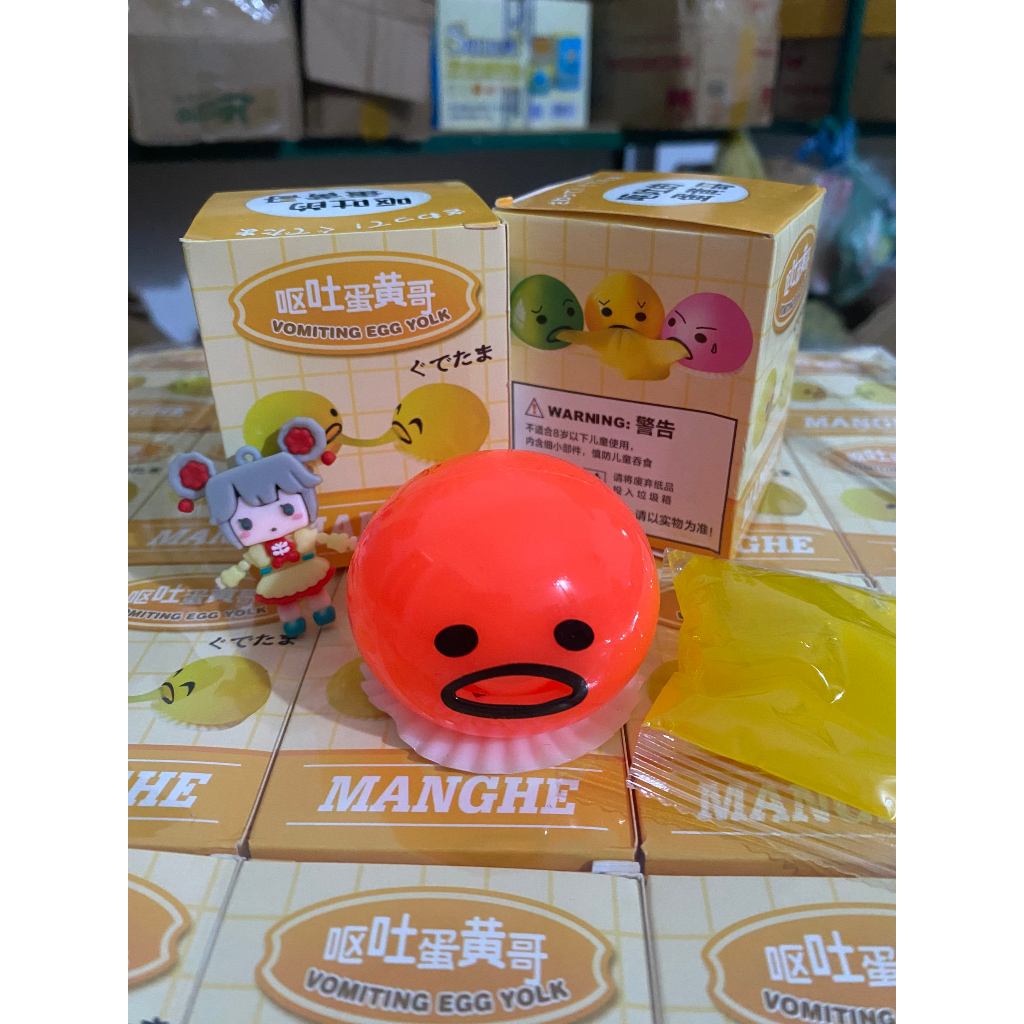 Trứng Biến Thái Hút Nhả Slime Ngộ Nghĩnh Chơi Vui Xả Stress Hiệu Quả Gudetama Squishy Mochi