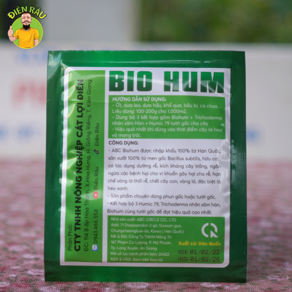 Sản Phẩm Sinh Học Biohum Héo Xanh gói 100g