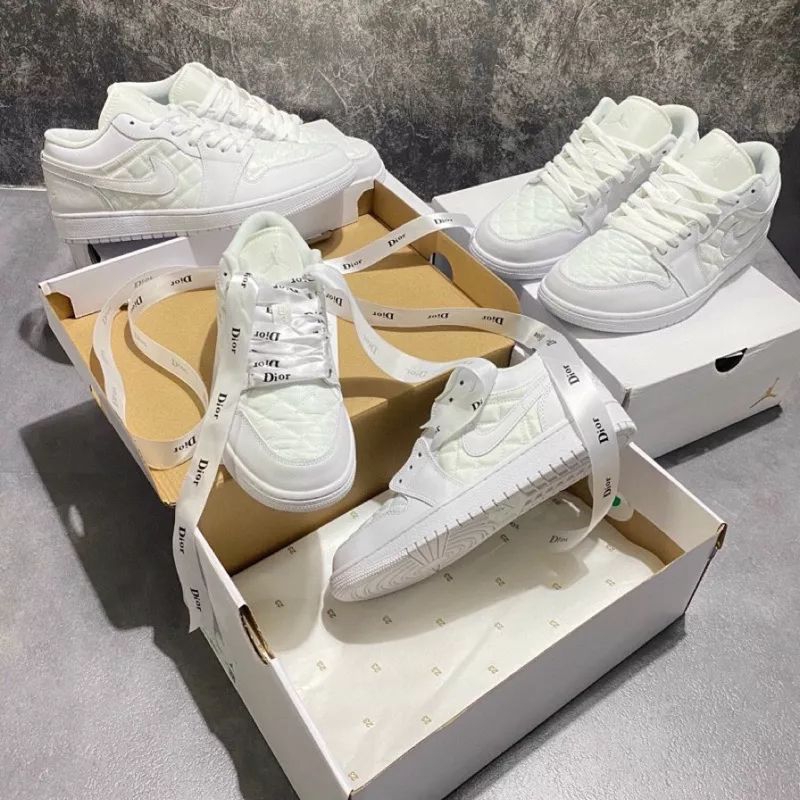 [Thắm Sneaker] Giày J'D Low Dio Quilted White best Quality SC [Full box]