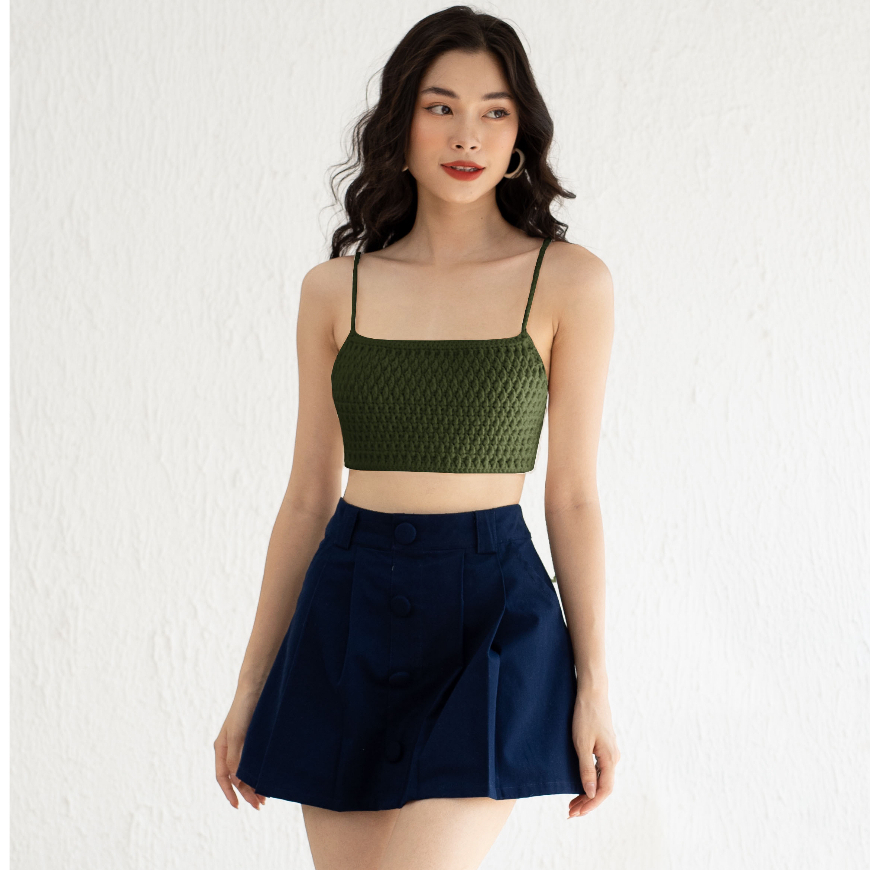 Áo bra đan len 2 dây, bra crotop len ngang cột dây nhiều màu HA1092