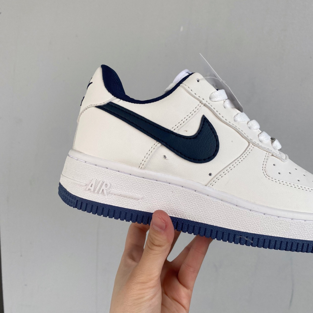 Giày air force 1 đế xanh than , Giày thể thao AF1  navy trắng đế navy bản đẹp cao cấp hè 2023 full box bill