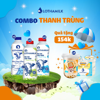 Combo 6 Chai Sữa Tươi Thanh Trùng Lothamilk 880ml