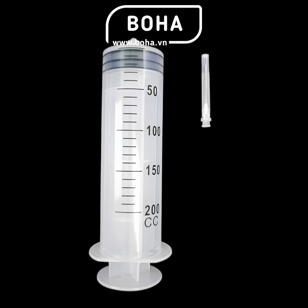 Xilanh kèm theo kim tiêm 200ml, ống tiêm 200ml kèm kim tiêm  - XL2002B