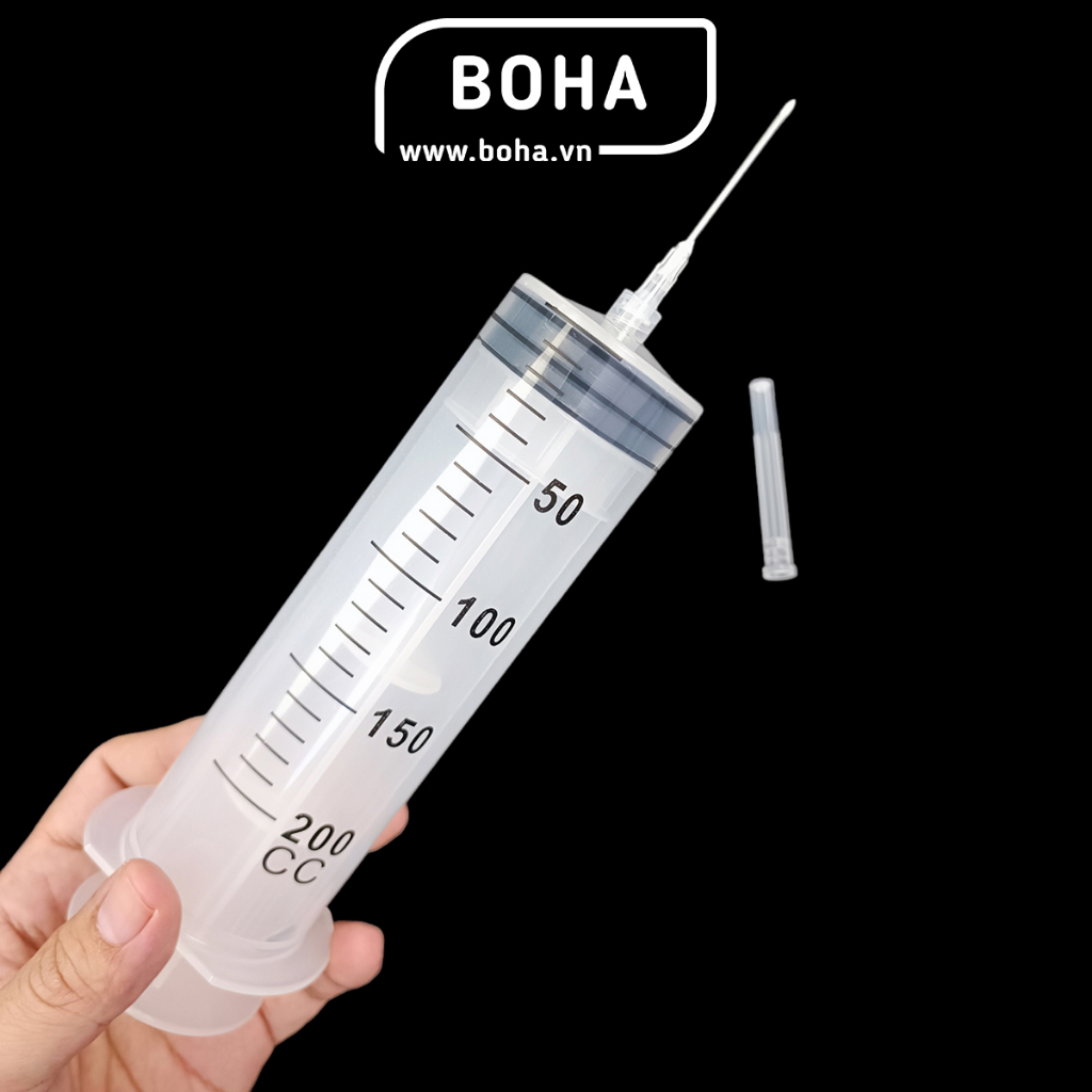 Xilanh kèm theo kim tiêm 200ml, ống tiêm 200ml kèm kim tiêm  - XL2002B