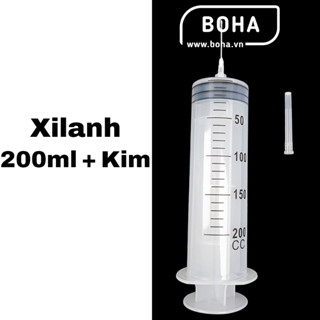 Xilanh kèm theo kim tiêm 200ml, ống tiêm 200ml kèm kim tiêm (Kèm kim) - XL2002B