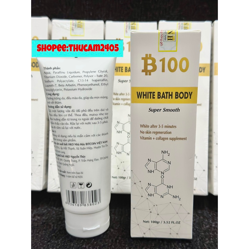 Kem body siêu trắng, chống nắng, dưỡng ẩm B100 DOCTOR BEAUTY  100gr.