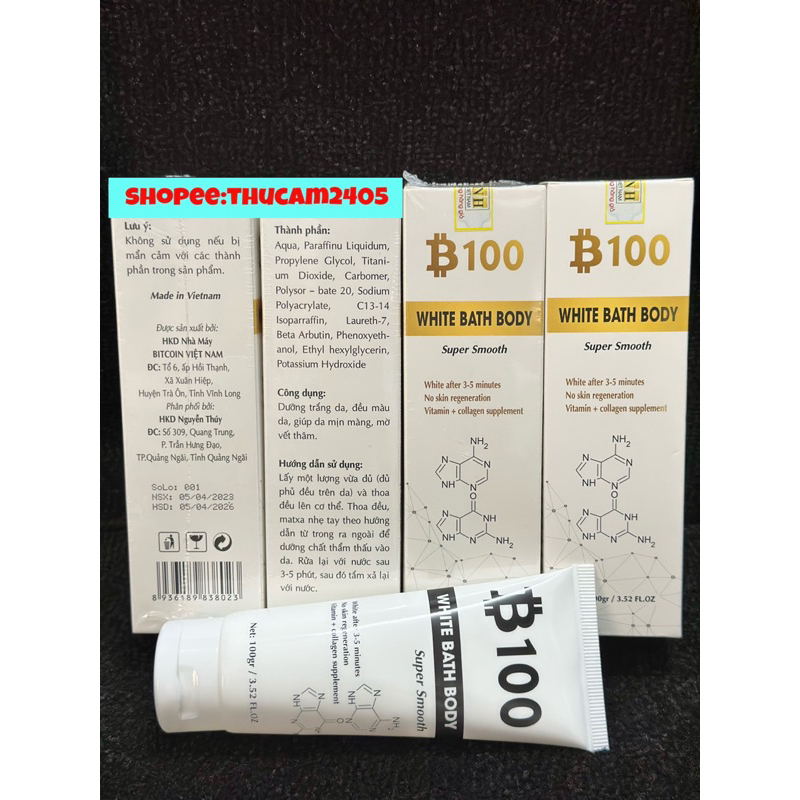 Kem body siêu trắng, chống nắng, dưỡng ẩm B100 DOCTOR BEAUTY  100gr.