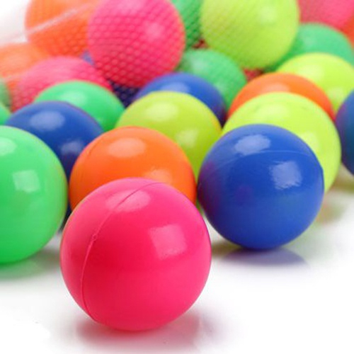 Bóng Nhựa Nhiều Màu Sắc ngẫu nhiên cho Bé Vui Chơi Chất Liệu nhựa HDPE căng bóng không mùi an toàn cho bé